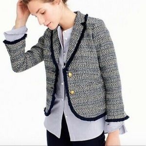 J. Crew Navy Tweed Blazer